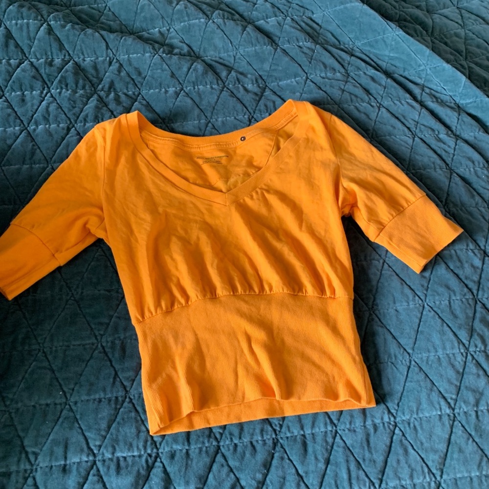 Anthropologie tangerine crop